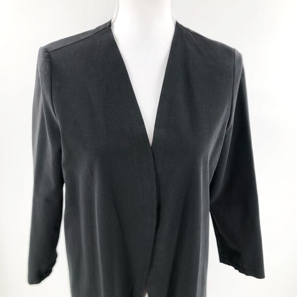 Alysi Open Overcoat Soft Black Women's Sz IT 46 US 8 NWOT $395 - Picture 2 of 10